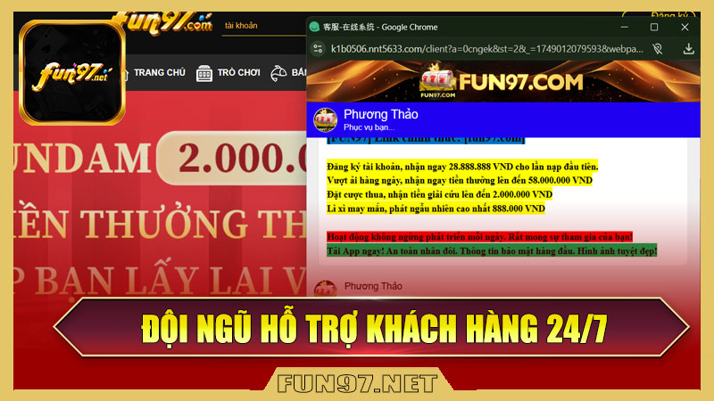 Đội ngũ hỗ trợ khách hàng 24/7